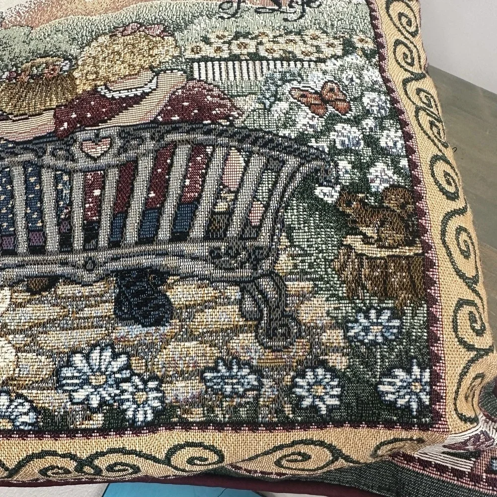Throw Pillow American Weavers Tapestry Garden Sisters Love Gift 15